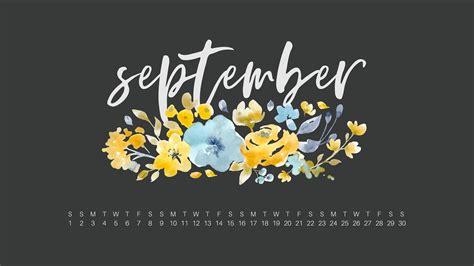 September 2019 Desktop Calendar Wallpaper