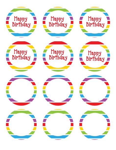Printable Rainbow Cupcake Toppers Leah With Love