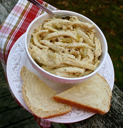 I bet you anything your family will be coming back for seconds and thirds. Kelly's Easy Creamy Chicken and Noodles - Wildflour's Cottage Kitchen