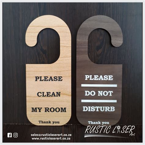 Do Not Disturb Door Hangers Rustic Worx