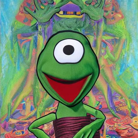 Kermit The Frog As A Holy Sacred God Enlightened On Stable Diffusion