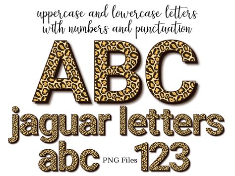 Jaguar Letters Animal Print Alphabet Lettering Png Letters Etsy