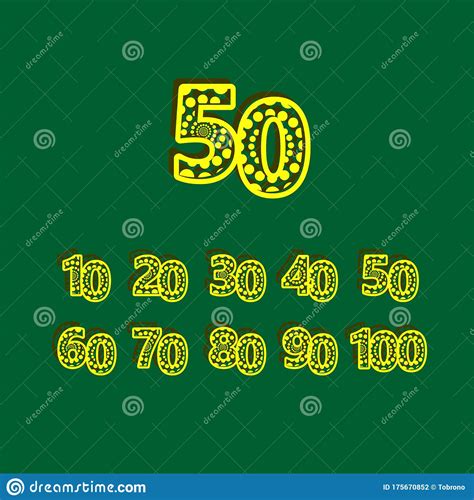 50 Anniversary Celebration Bubble Yellow Number Vector Template Design