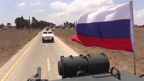 russian military arrives at occupied golan heights border youtube