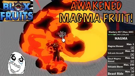 Update 15 Full Awakened Magma Fruit Showcase In Bloxfruits Youtube