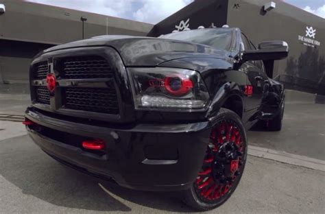 A 2014 Dodge Ram 3500 Dually Black And Red Edition Dodge Ram 3500