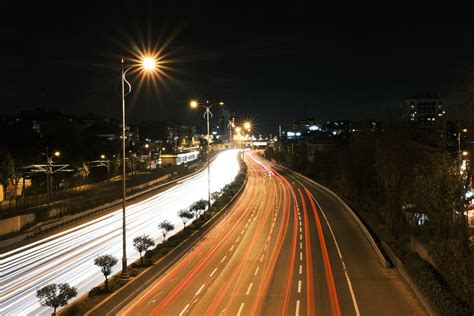 Free Stock Photo Of Blur Bridge Bus Car City Downtown Evening