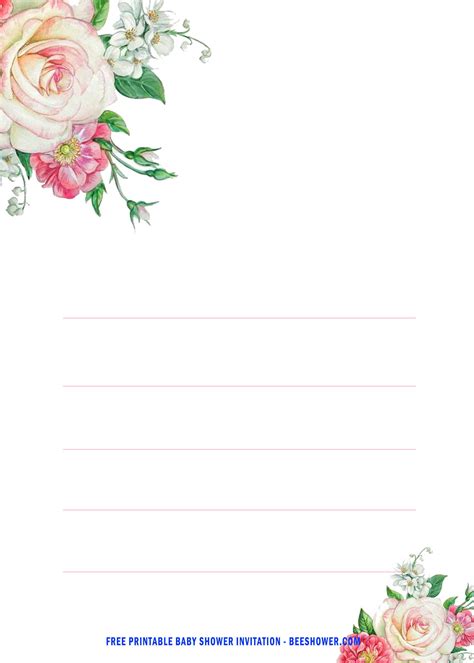 Shop for baby shower supplies and decorations like printable baby shower invites, gift wrap, baby stamps and more. FREE Printable Floral Baby Shower Invitation Templates ...
