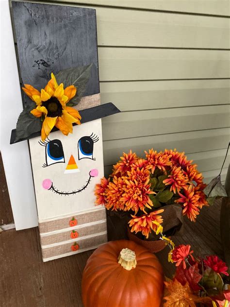 Use them in commercial designs under lifetime, perpetual & worldwide rights. Fall Scarecrow | Wooden christmas decorations, Fall ...