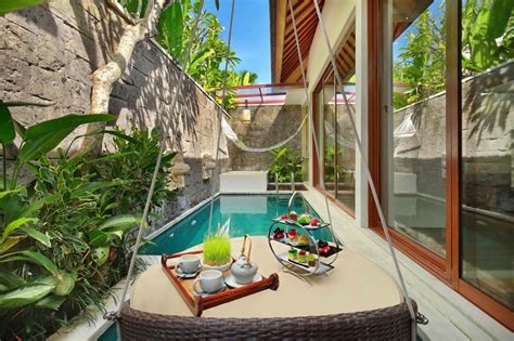 Ini Vie Villa Bali Honeymoon Villa Breakfast Set Up Luxury Villas Bali Seminyak Beach Luxury