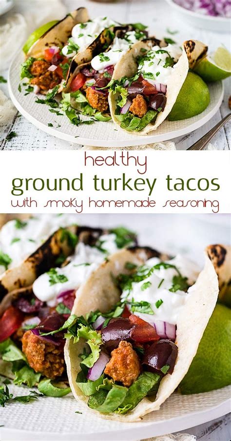 Healthy Ground Turkey Tacos W Smoky Homemade Seasoning SundaySupper