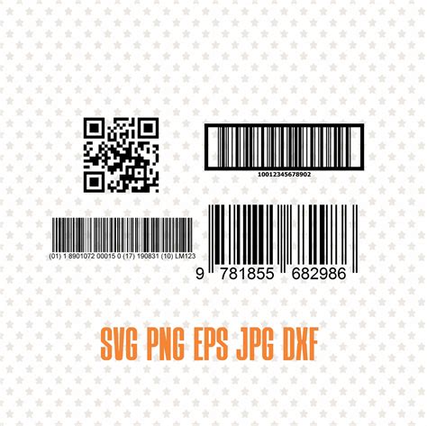 Barcode Svg Vector Silhouette Vector Barcode Sticker Svg Etsy