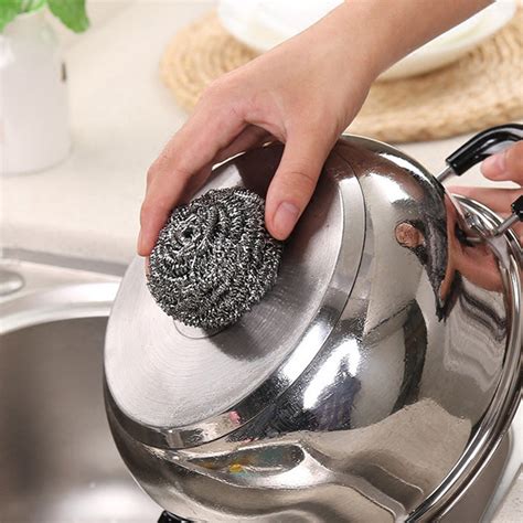 20pcs Kitchen Gadgets Steel Wool Cleaning Pot Pan Degreasing Cleaner