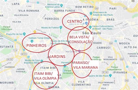 Usando Una Computadora Sextante Trono Mapa De Sao Paulo Brasil Bairros