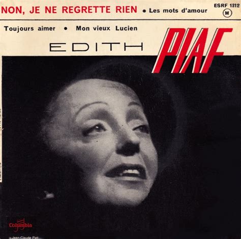 Edith Piaf Non Je Ne Regrette Rien 1961 Green Labels Vinyl Discogs
