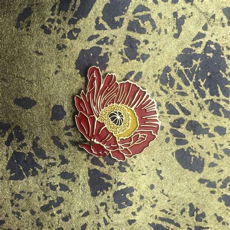 image of new golden poppy enamel pin poppies enamel pins pin and patches