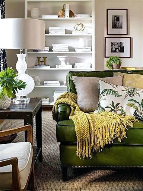Cool green living room design ideas, pastel green creates calm atmosphere room but can mixed bright yellow coral red orange want brighten muted below are 10 top images from 20 best pictures collection of green living room ideas decorating photo in high resolution. Emerald Green Couch Modest Sofa Living Room Ideas Intended ...