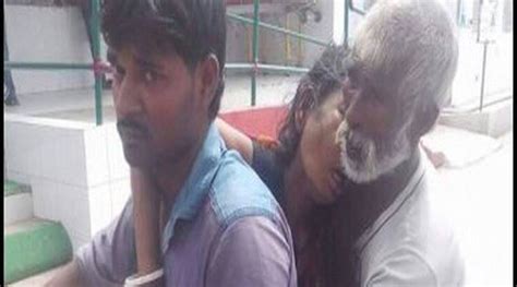Denied Mortuary Van Man Carries Wifes Body On Motorcycle In Bihars