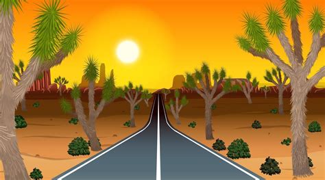 Desert Day Time Scene 2852792 Vector Art At Vecteezy