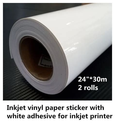 24 30m Inkjet Media Removable Pvc Self Adhesive Vinyl Sticker Roll For