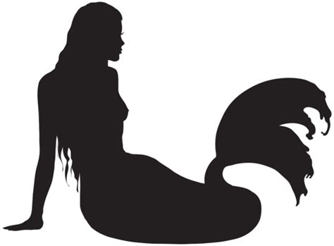 Sitting Mermaid Silhouette Png Clip Art In 2023 Silhouette Clip Art