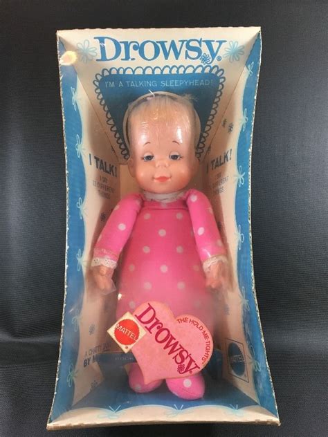 1964 Mattel Talking Drowsy Doll Cradle Box Sealed Rare Doll And Packaging