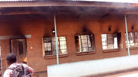 Fire Guts University Of Livingstonias Ekwendeni Campus Malawi Nyasa