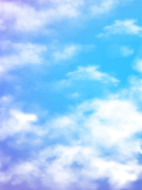 Fresh Blue Sky With White Clouds Background Gradient Sky