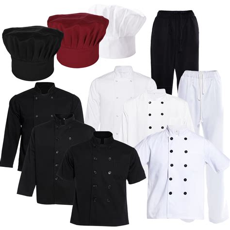 Chefs Jacket Coat Chef Hat Chefs Trousers Pant Chefwear Catering