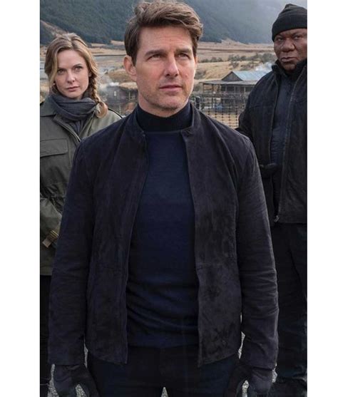 Ethan Hunt Mission Impossible Fallout Tom Cruise Suede Jacket Jackets
