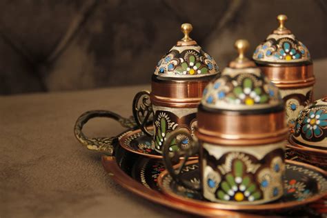 Handmade Turkish Copper Coffee Set Espresso Cup Copper Etsy