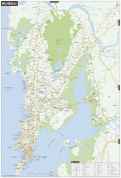 Mumbai Wall Map By Maps Of World Mapsales