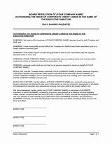 Blank Corporate Resolution Form Pictures