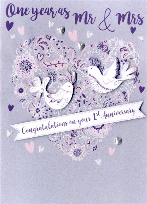 Congratulations On Your 1st Anniversary Greeting Card | Cards