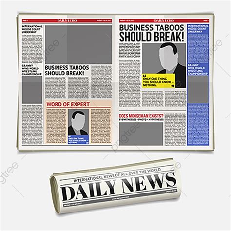 Newspaper Template Vector At Collection Of Newspaper
