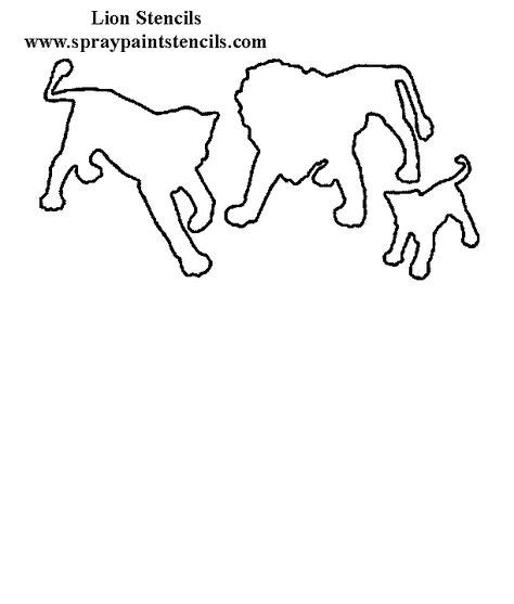 Animalstencilslions Stencil