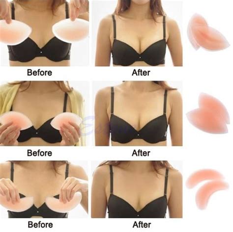 Breast Enhancer Pair Silicone Push Up Gel Bikini Bra Pads Chicken Fillets Insert In Intimates