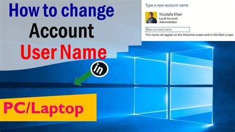 Steps on how to determine and change your computer's name in windows, command line, and linux? How to Change Account User Name in PC/Laptop. - YouTube