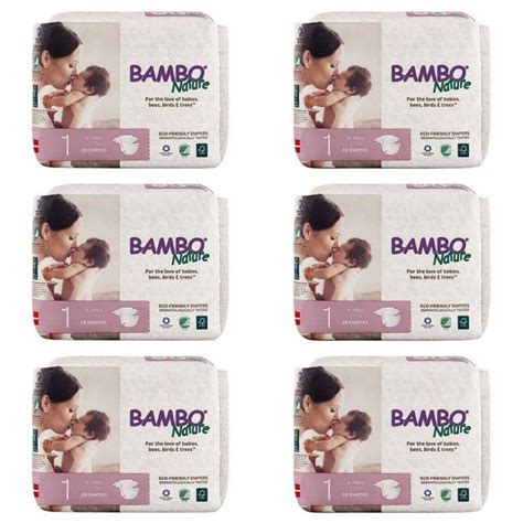 Bambo Nature Eco Friendly Diapers Size 1 Mega Pack 2 5kg 168 Diapers
