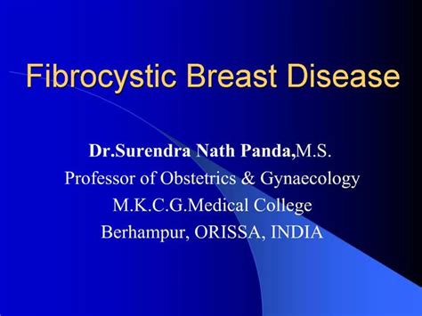 Ppt Fibrocystic Breast Disease Powerpoint Presentation Free Download