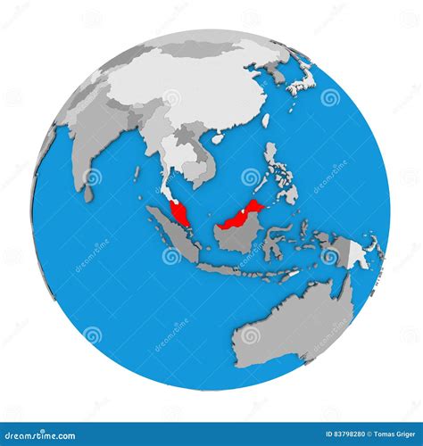 Malaysia On Globe Stock Illustration Illustration Of Full 83798280