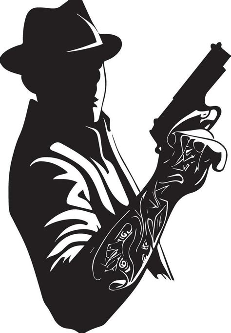 Gangster Vector Tattoo Design Illustration Vector Art At Vecteezy