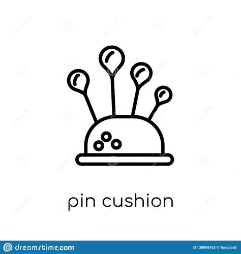 Pin Cushion Icon Trendy Modern Flat Linear Vector Pin Cushion I Stock