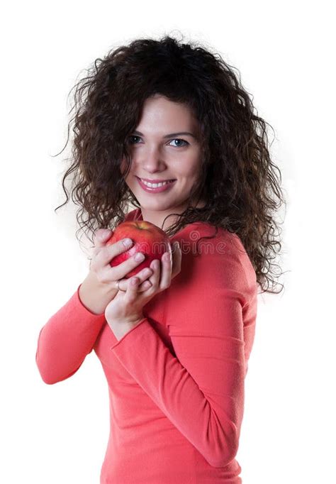 Woman With Apple Stock Photo Image Of Heartiness Beautiful 28896086