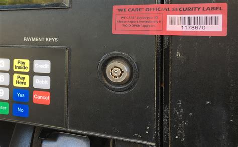 We Care Gas Pump Tamper Evident Labels Tydenbrooks