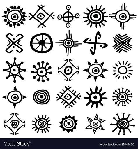 Collection Of Sun Symbols Royalty Free Vector Image