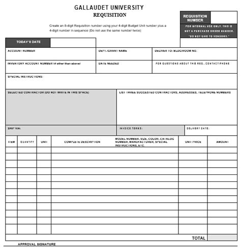 Free Requisition Forms For Purchase Materials Lab Word Best Collections