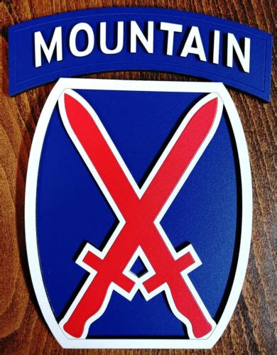 8 Us Army 10th Mountain Division Climb To Glory Ssi Patch Plaque Ebay