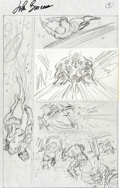 Silver Surfer Pencils Page By John Buscema Jack Kirby Art Comic