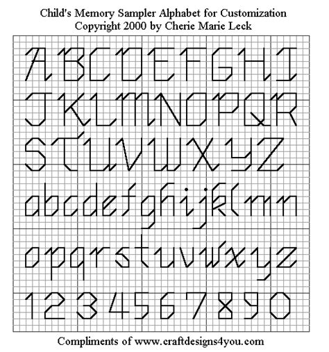 The pattern contains charts for four different styles of cross stitch alphabet, which can be used for lettering on any cross stitch project. FREE Cross Stitch Baby Memorial Pattern from Craft Designs ...